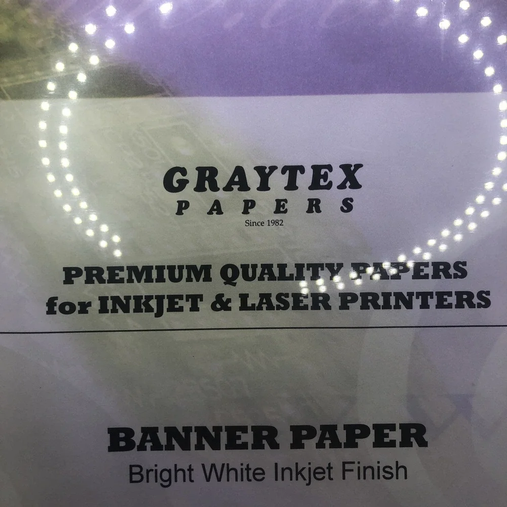 Graytex InkJet Laser BANNER Paper: 100 Sheets C1820A New Sealed